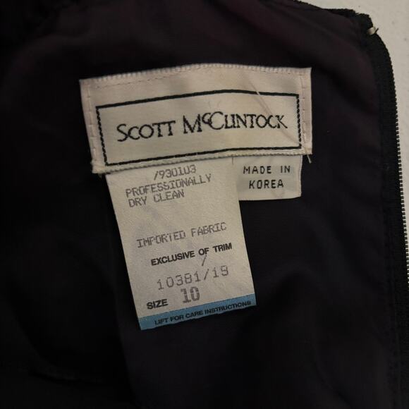 VTG Velvet Dress 10 Lace Neck Victorian Whimsygoth Edwardian McClintock 90s - Picture 7 of 12